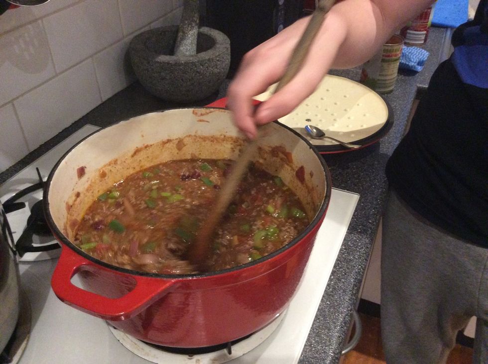 Stir for a good half an hour.