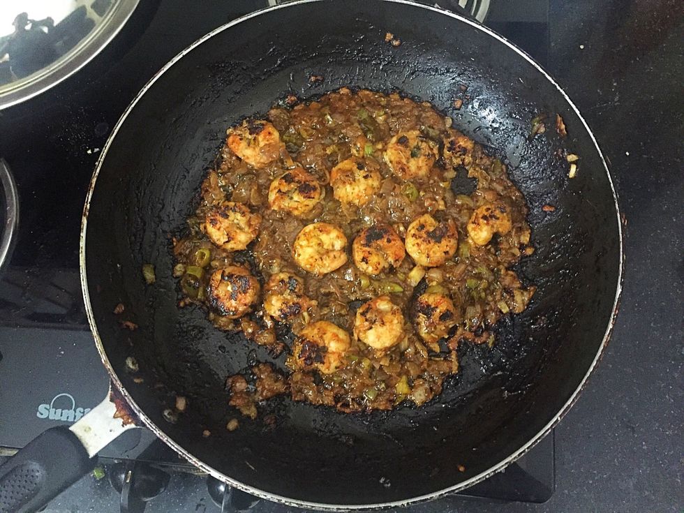 Stir fry in high flame for five minutes