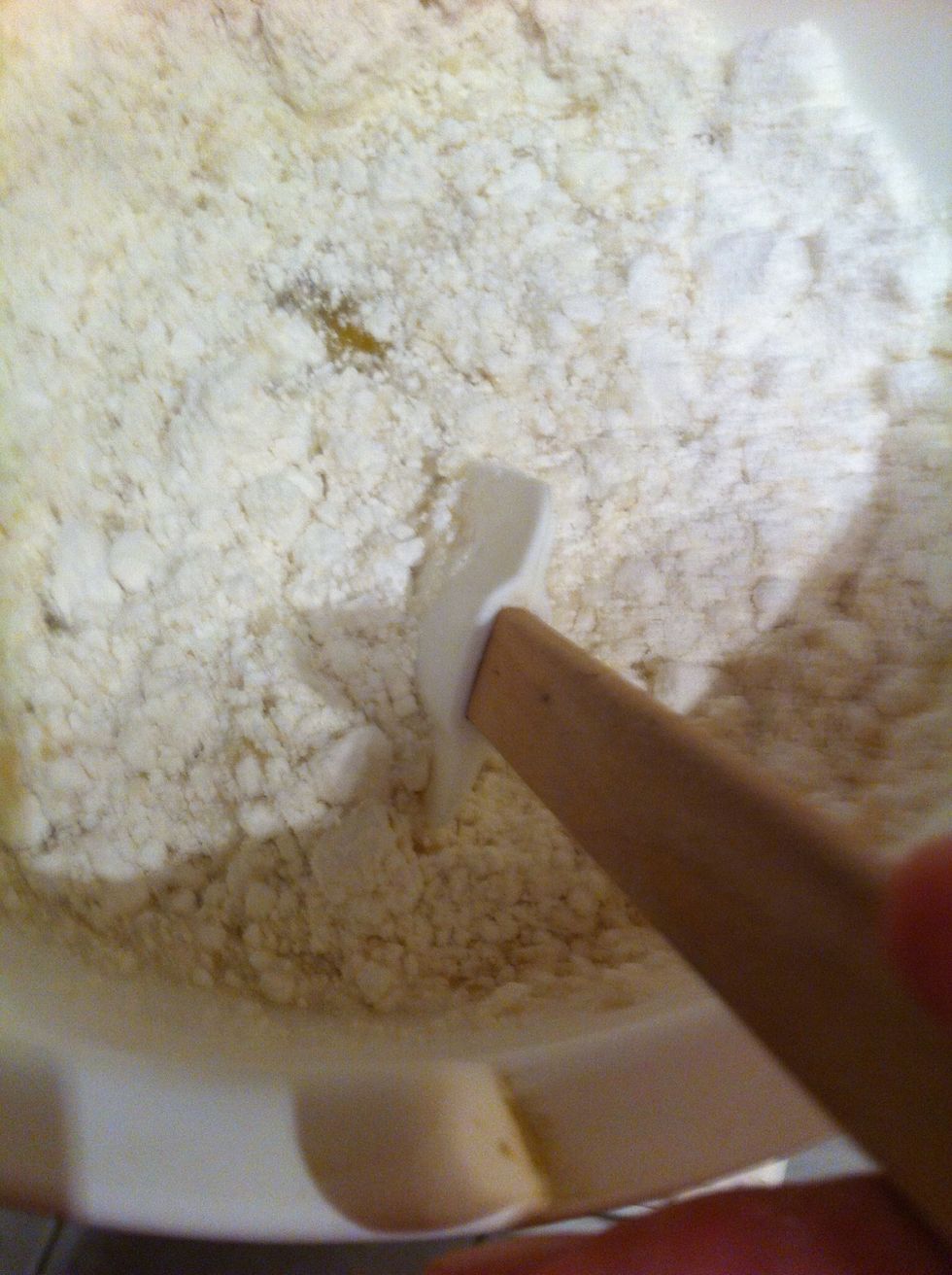 Stir hard. ( you can also use an electric beater, this way requires more arm strength, but not too much)