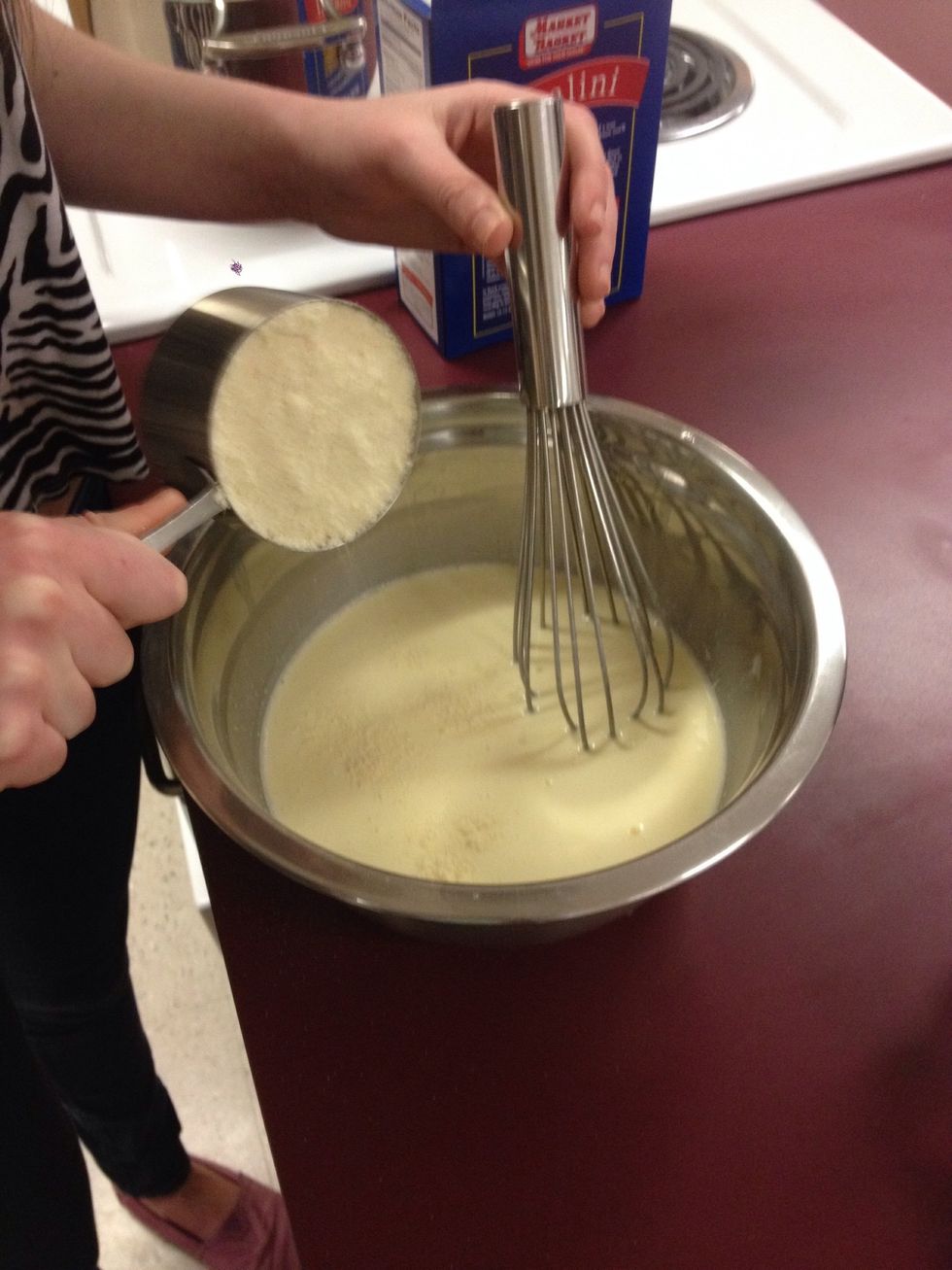 stir in 1 cup of Parmesan cheese to the bowl