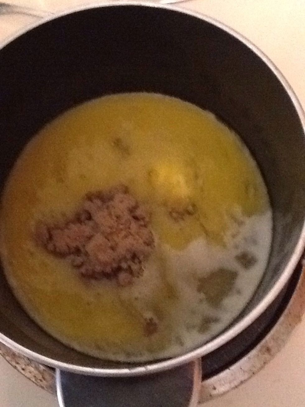 Stir in brown sugar until combined well and begins to boil.