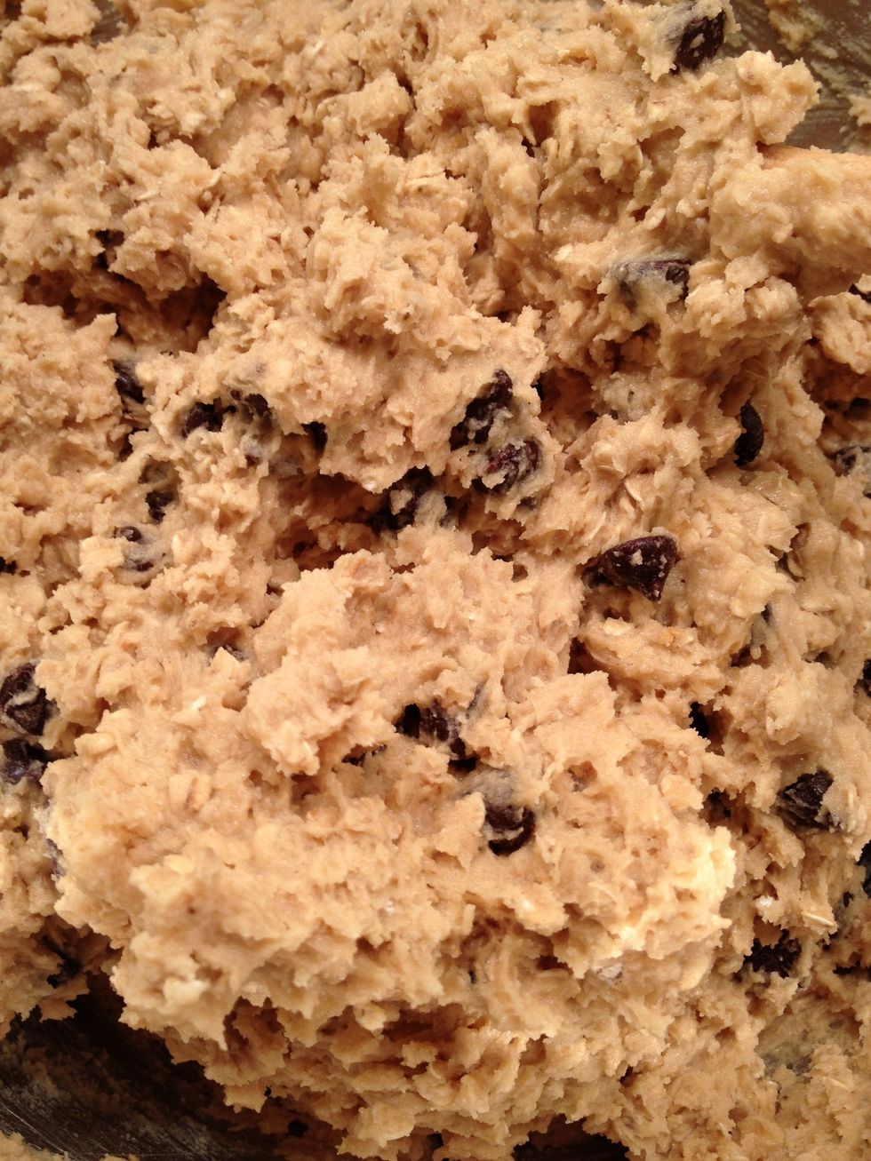 Stir in chocolate chips ( if you are a chocolate lover like me feel free to add in more chips!)