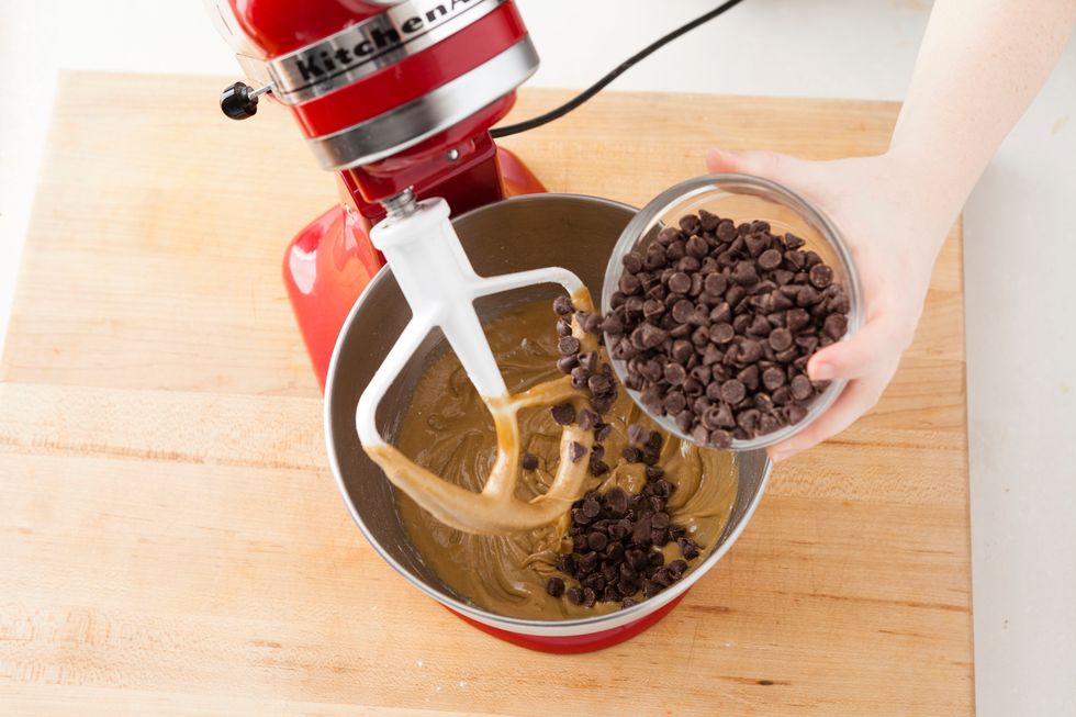 Stir in chocolate chips.