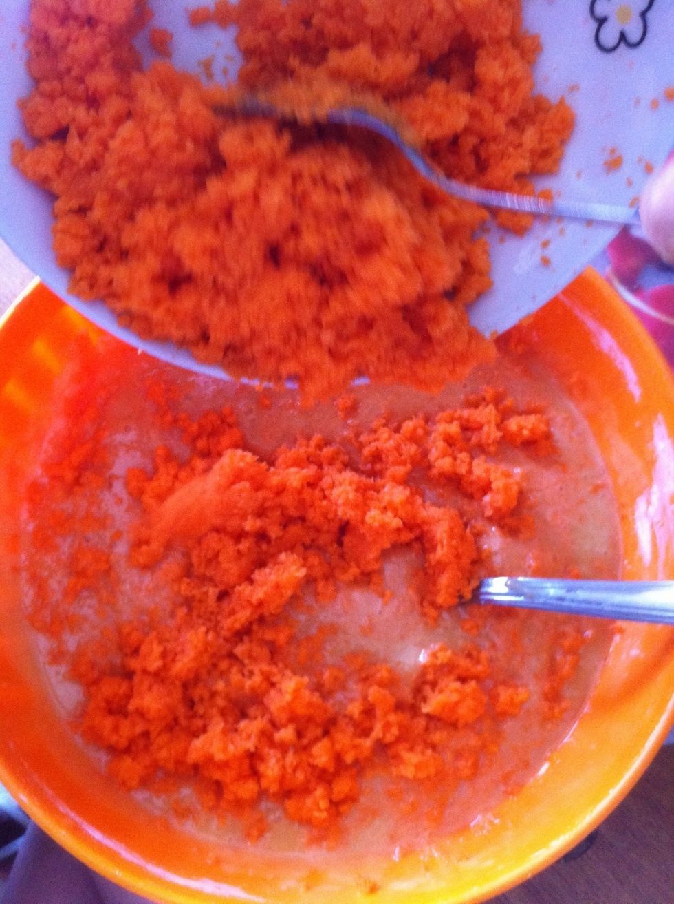 Stir in grated carrots