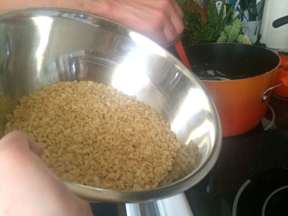 Stir in Rice Krispy cereal