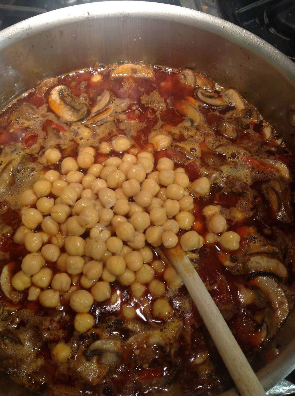 Stir in rinsed beans and salt simmer covered for 1 hour. Serve as is or over rice. May substitute peeled & diced russet potatoes for the beans.
