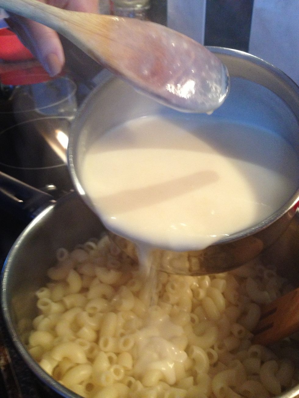 Stir in sauce to pasta