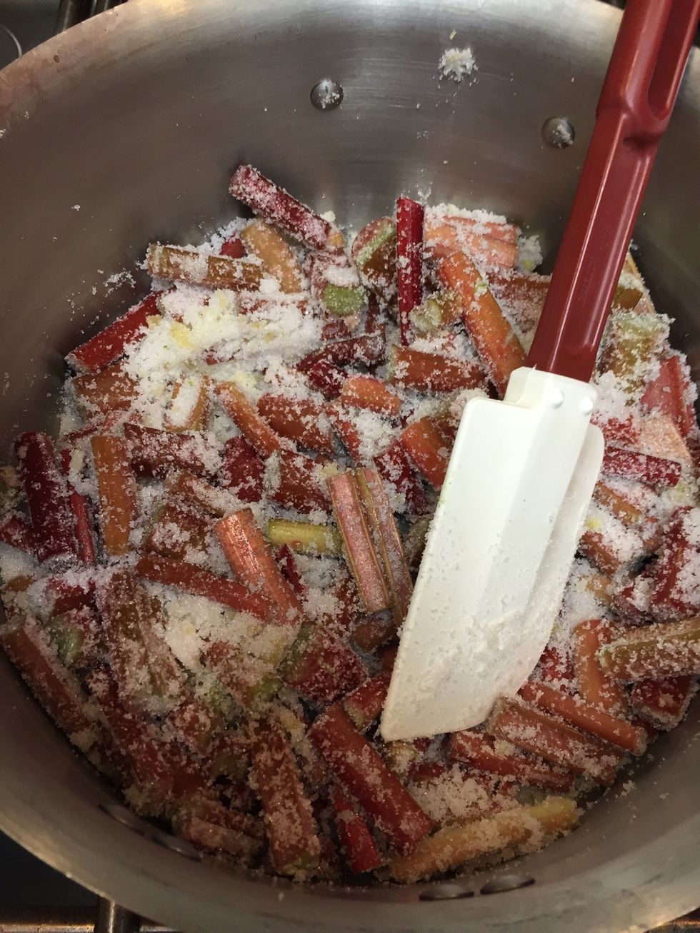 Stir in saucepan over medium-high heat.