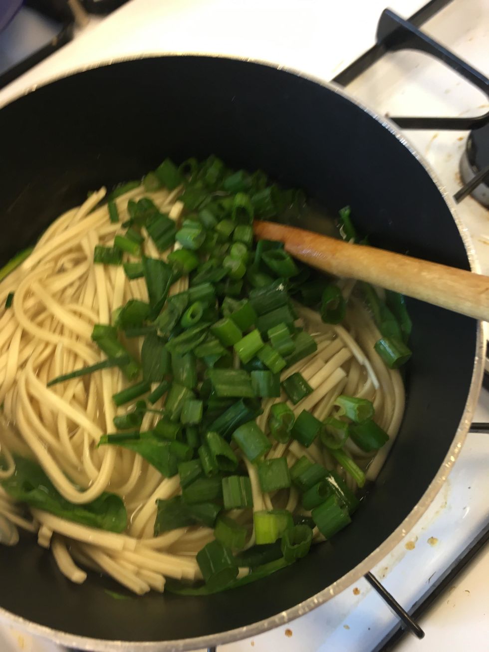 stir in spring onion