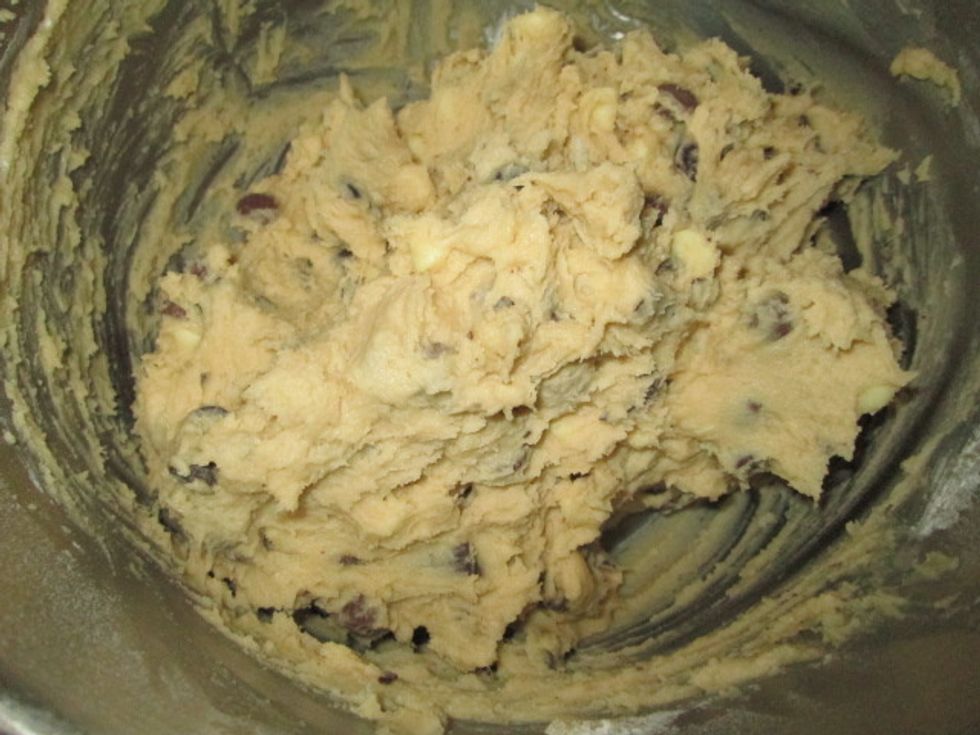 Stir in the chocolate chips.