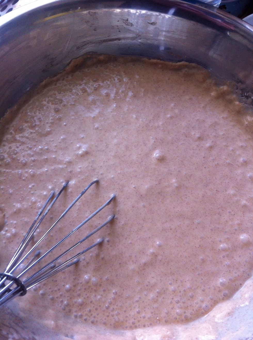 Stir in the flour mixture. Heat a lightly oiled griddle or frying pan on medium-low heat. Pour about 1/4 cup onto pan for each pancake, then add in desire amount of chocolate chips