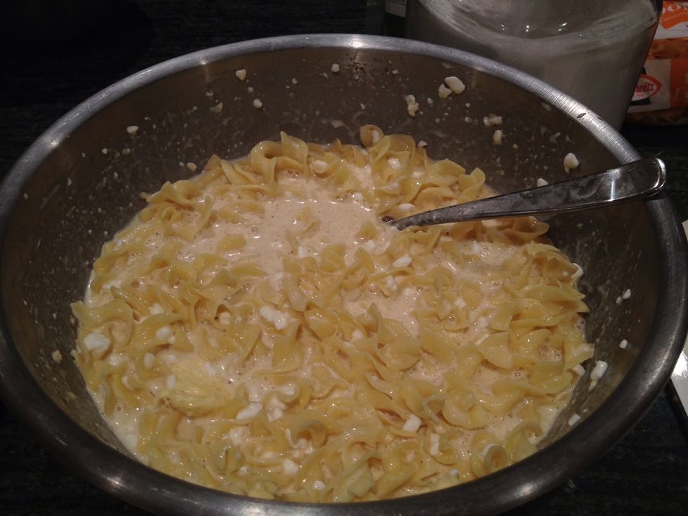 Stir in the noodles.
