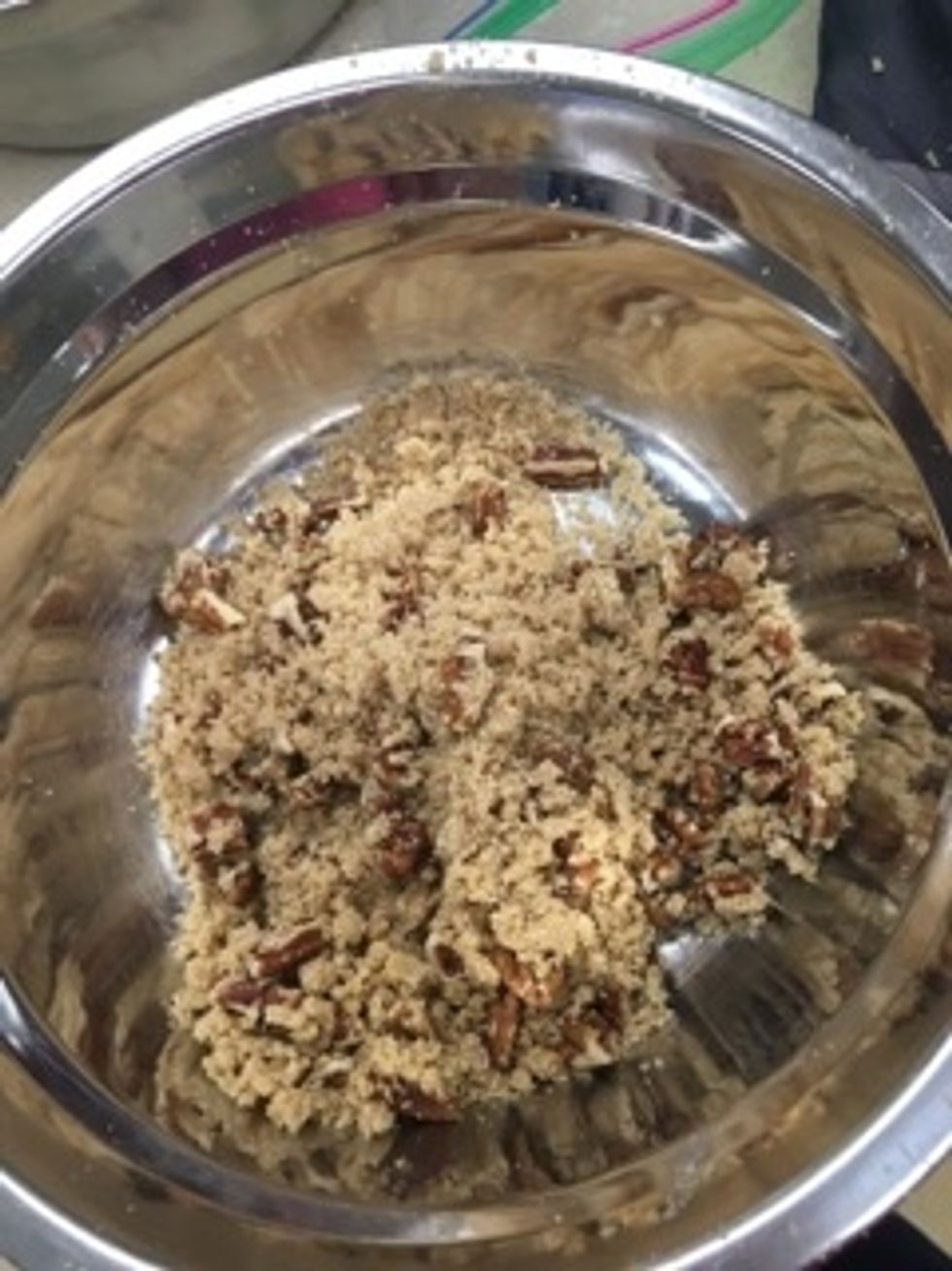 Stir in the pecans and set to the side