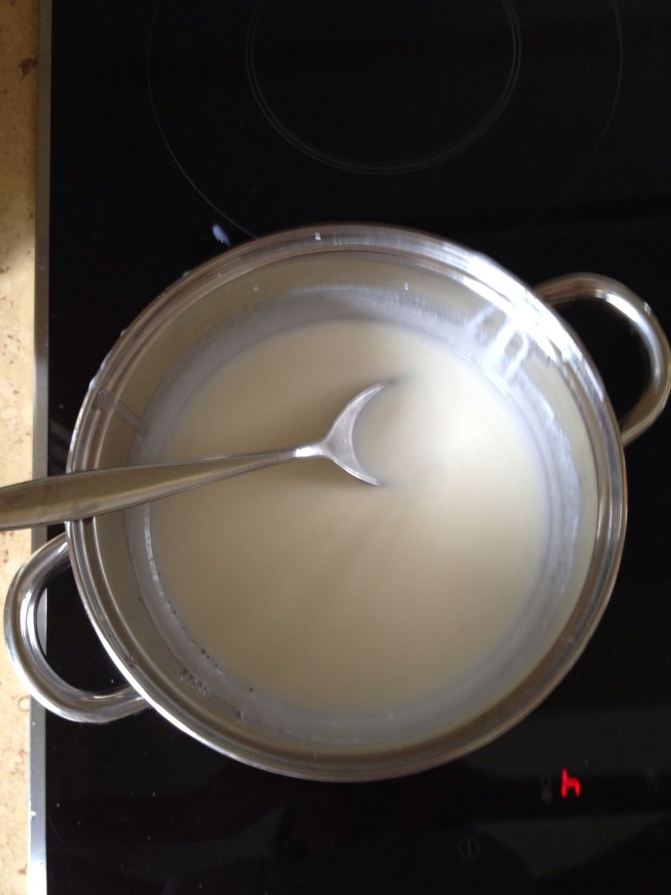 Stir in the remaining coconut milk and sugar. Also add cream and lime juice.