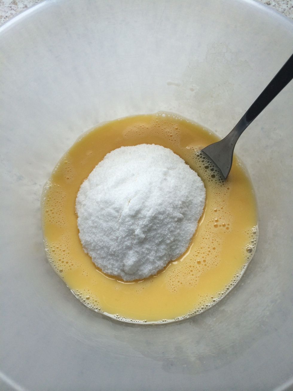 Stir in the sugar.