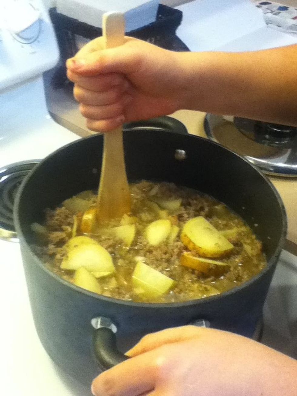 Stir ingredients together.