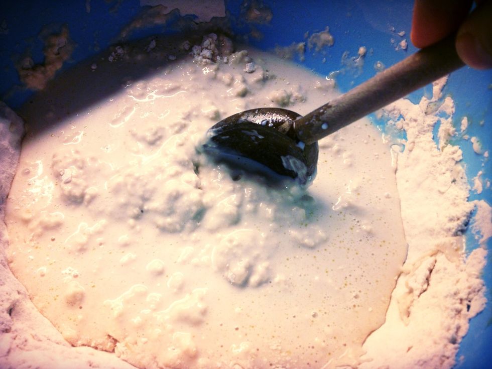 Stir it all around until even, takes about 30 seconds.