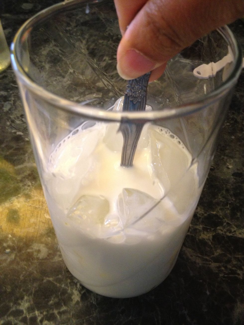 Stir it in. Make it as sweet as you want.