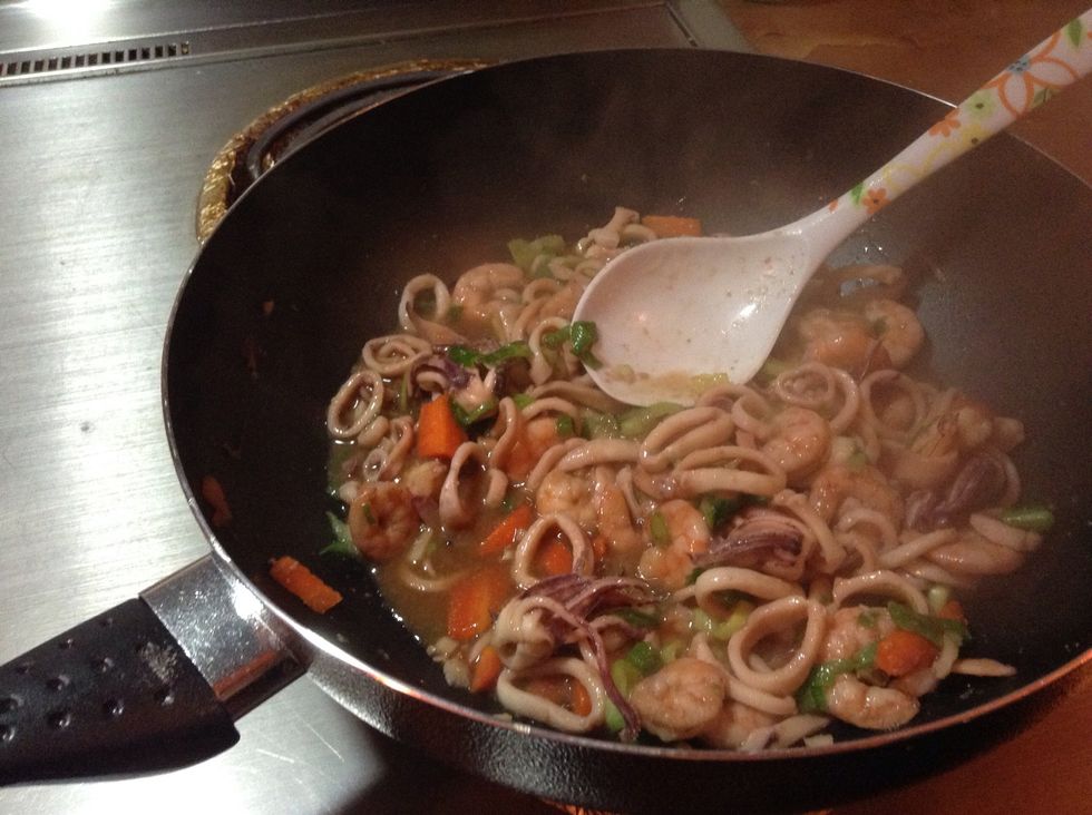 Stir! It'll be ready when the carrot becomes soft!