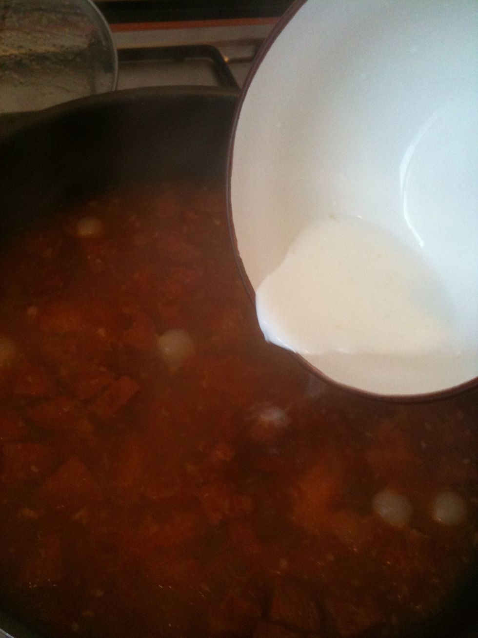Stir it untill it is thick enough. If not, add more cornstarch