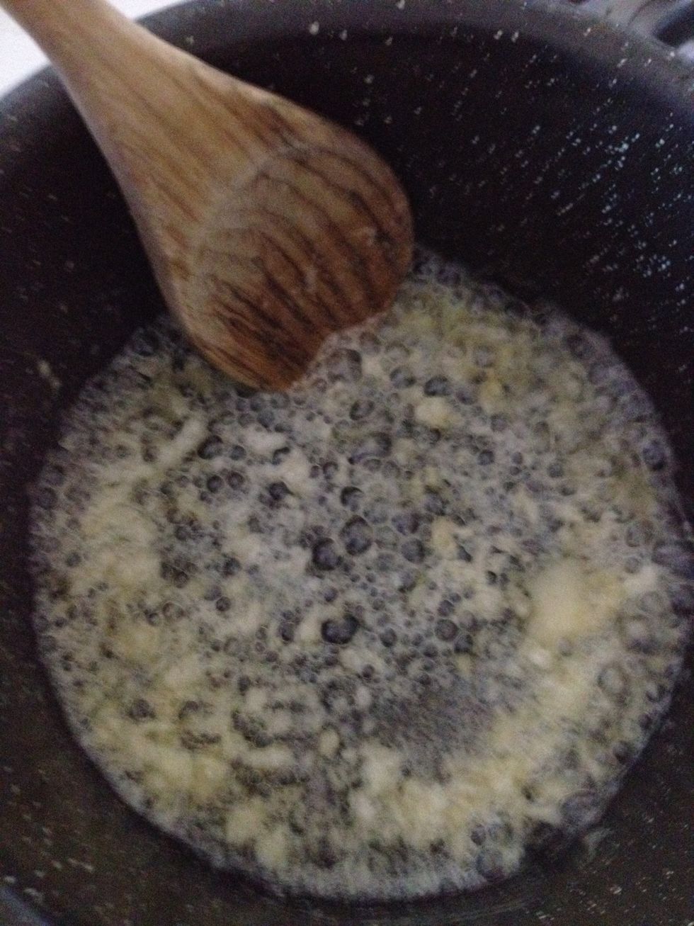 Stir. Keep the heat on low \u2013 you don't want to burn the butter.