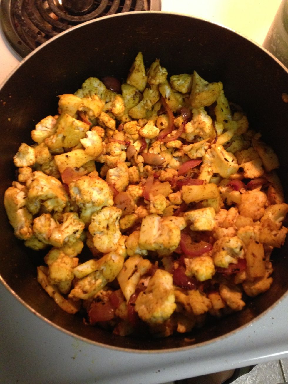 Stir/ mix everything, at this point it should look all yellowish