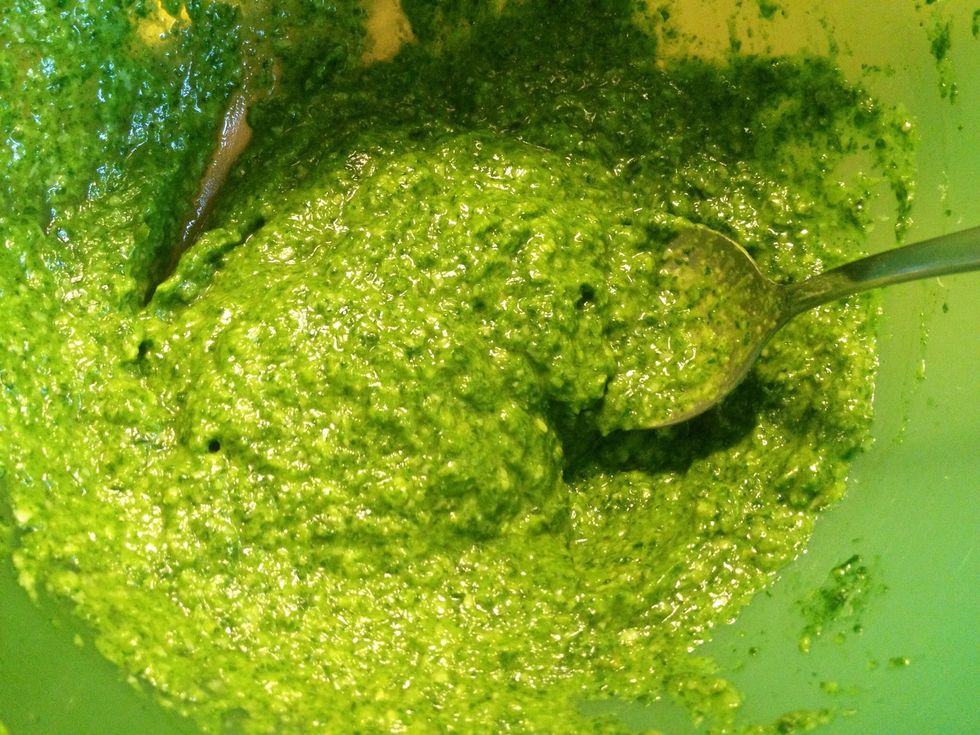 Stir. Now taste and then feel free to whatever amount of salt, pepper and sugar. Rocket may give it a somewhat bitter taste so if that happens you could also try to add more cheese.