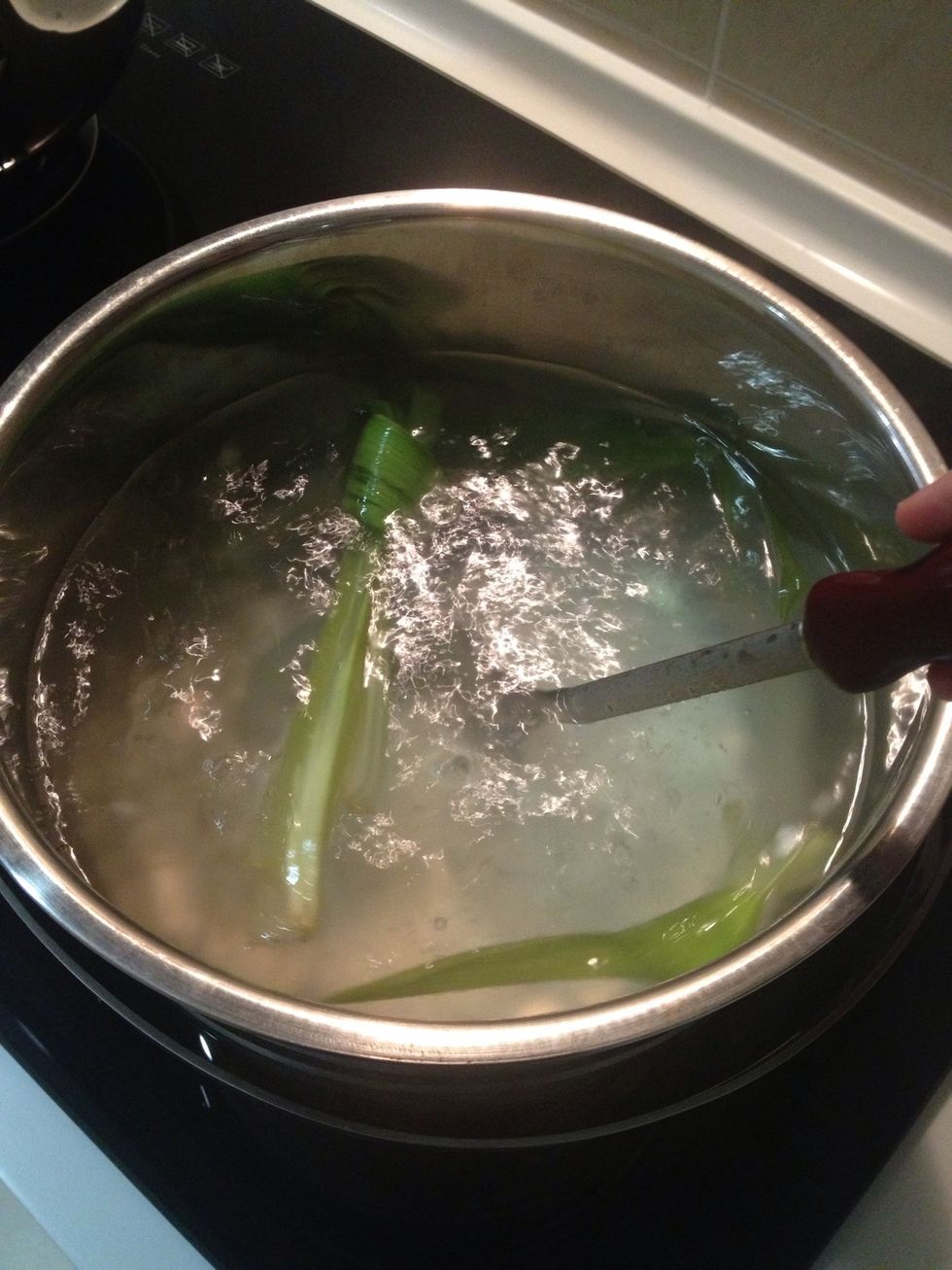 Stir occasional to prevent the sago sticking to the bottom.