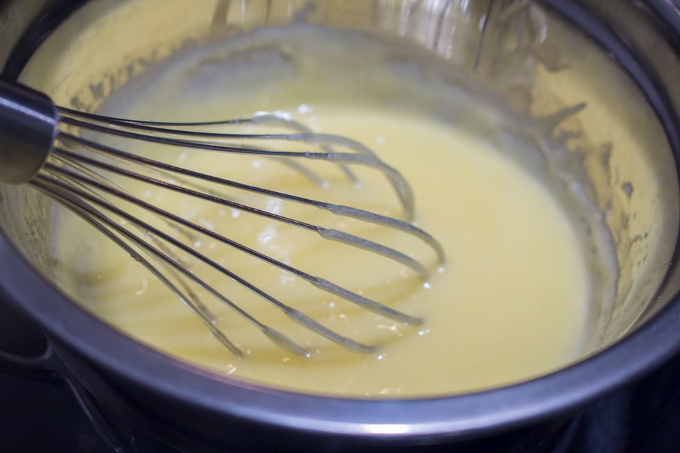 Stir occasionally as it it cooks over simmering water for 15 minutes.