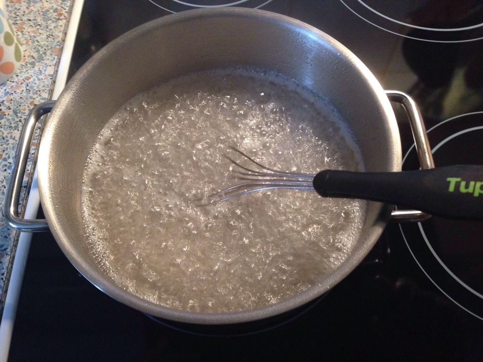 Stir occasionally until the water has evaporated.