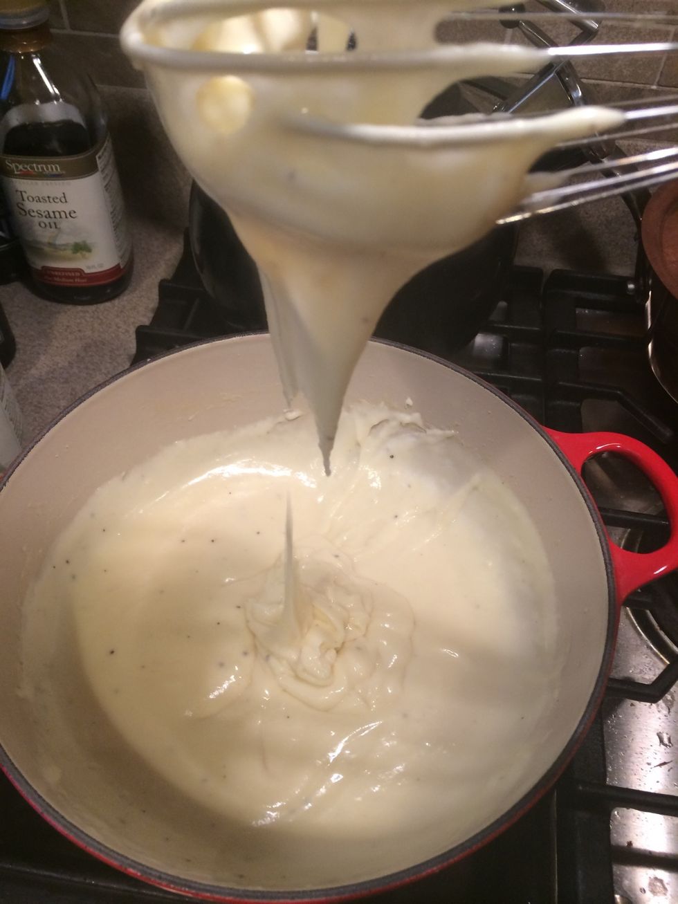 Stir on low heat til cheese is melted and your sauce is nice and smooth.