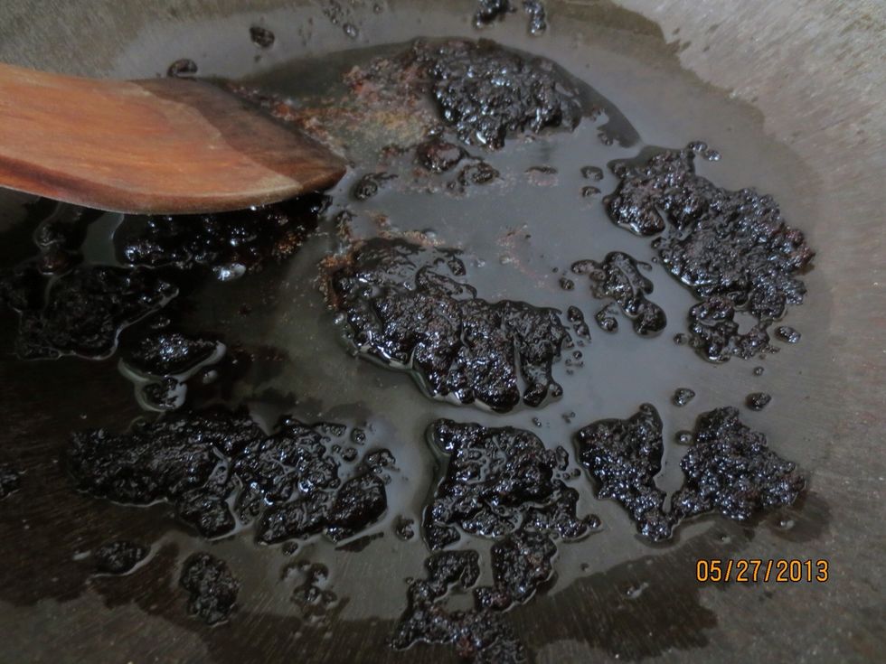 Stir on low...looks kinda scary now