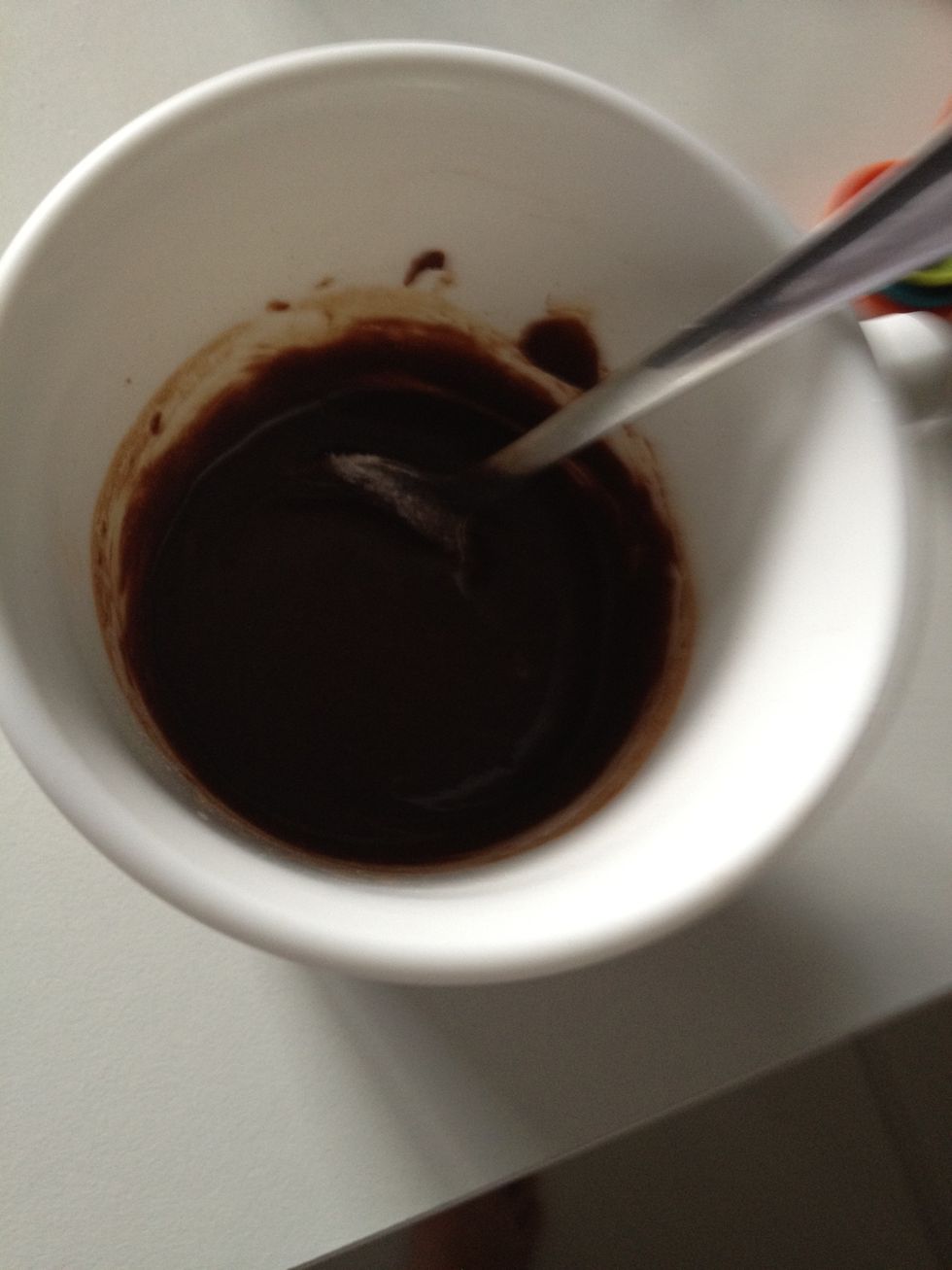 Stir. Once it's mixed...