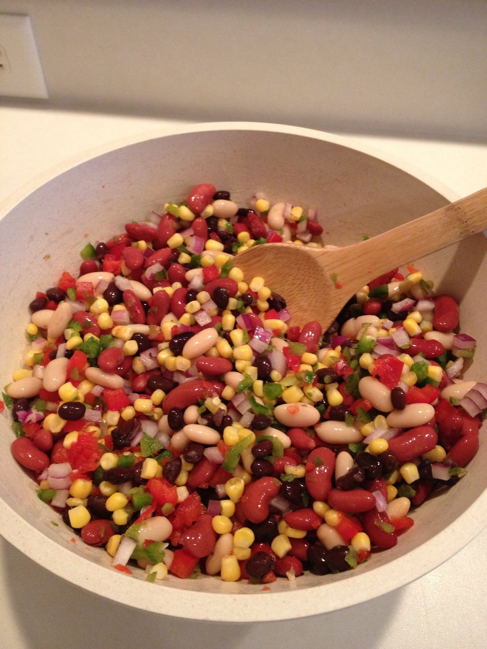 Stir. Place in refrigerator while you prepare the sauce.