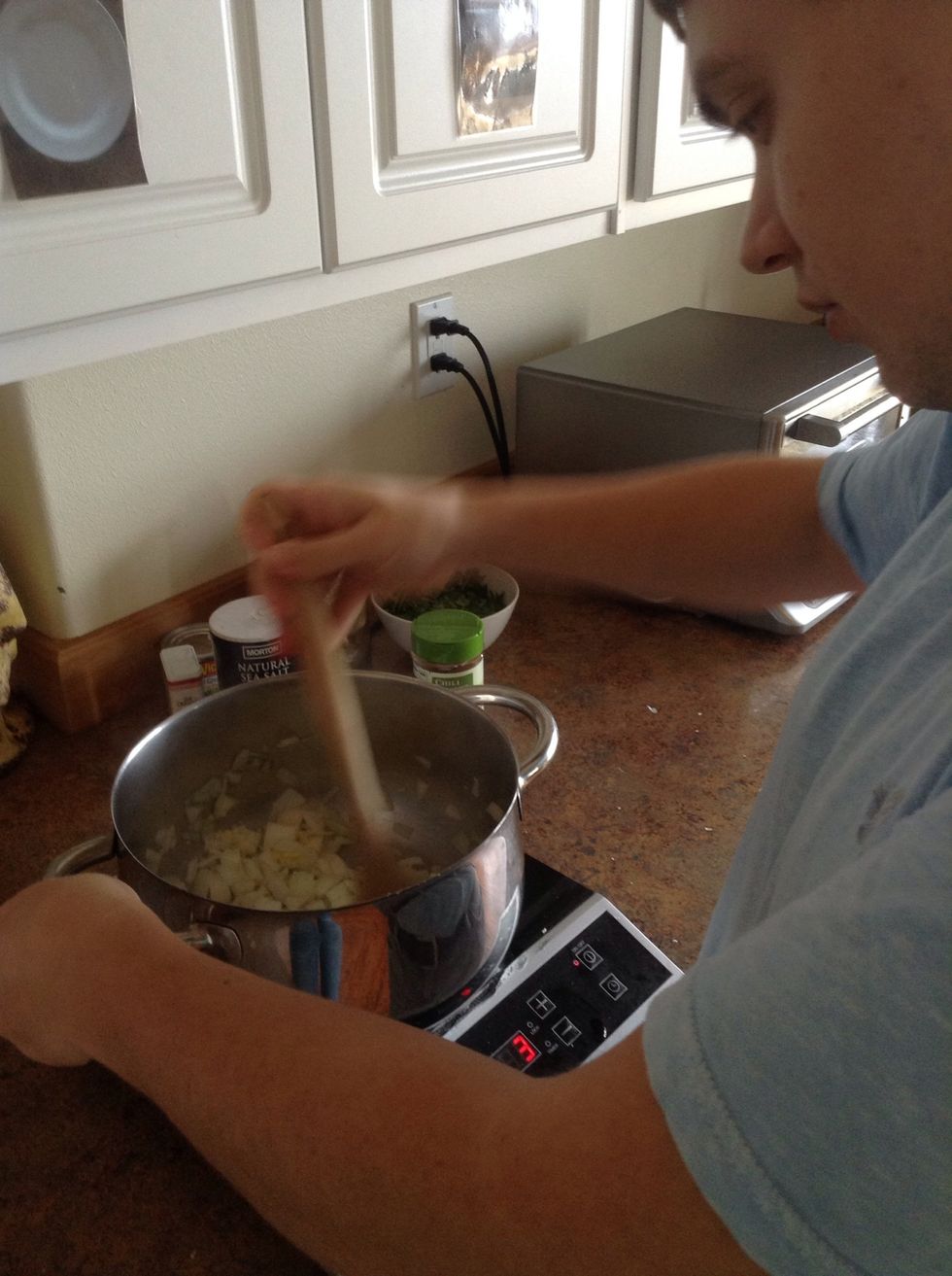 Stir seasonings into onions