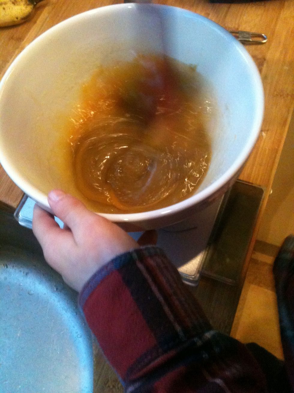 Stir so fast the spoon blurs.