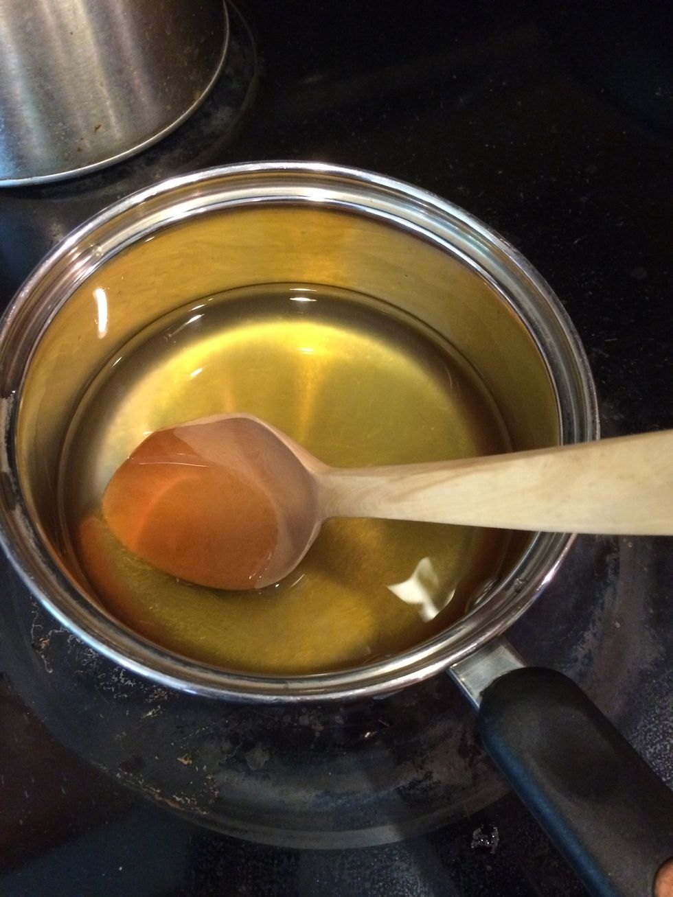 Stir stir stir! It will look like it's not incorporating into the water, but don't worry, it will! Simmer to almost a boil