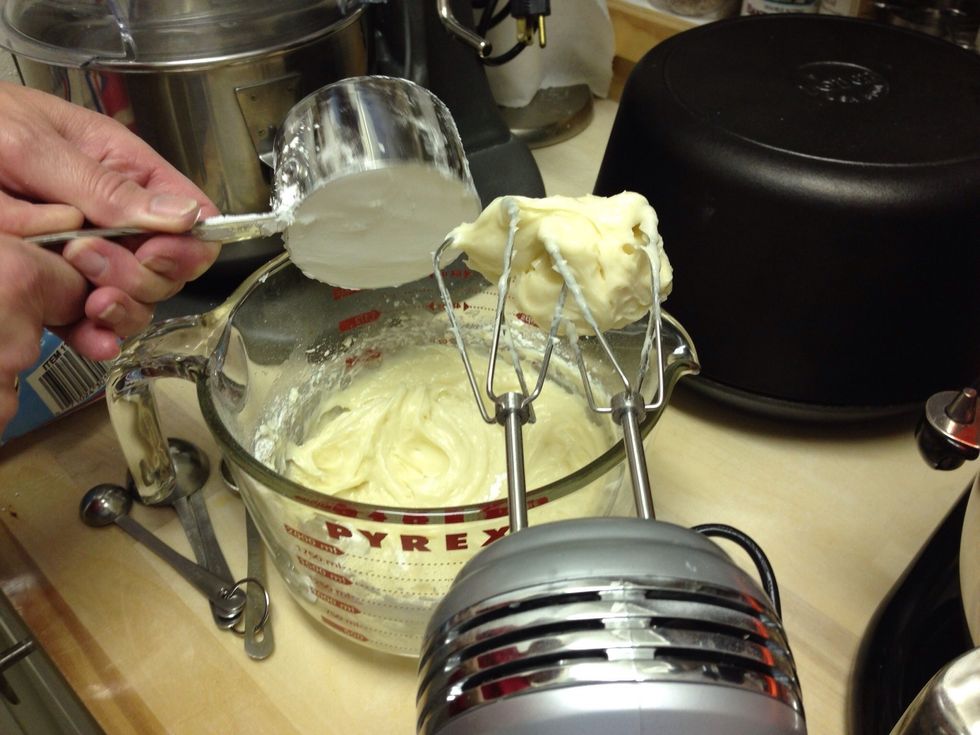 Stir that in and add the remaining cup of confectioner's sugar.