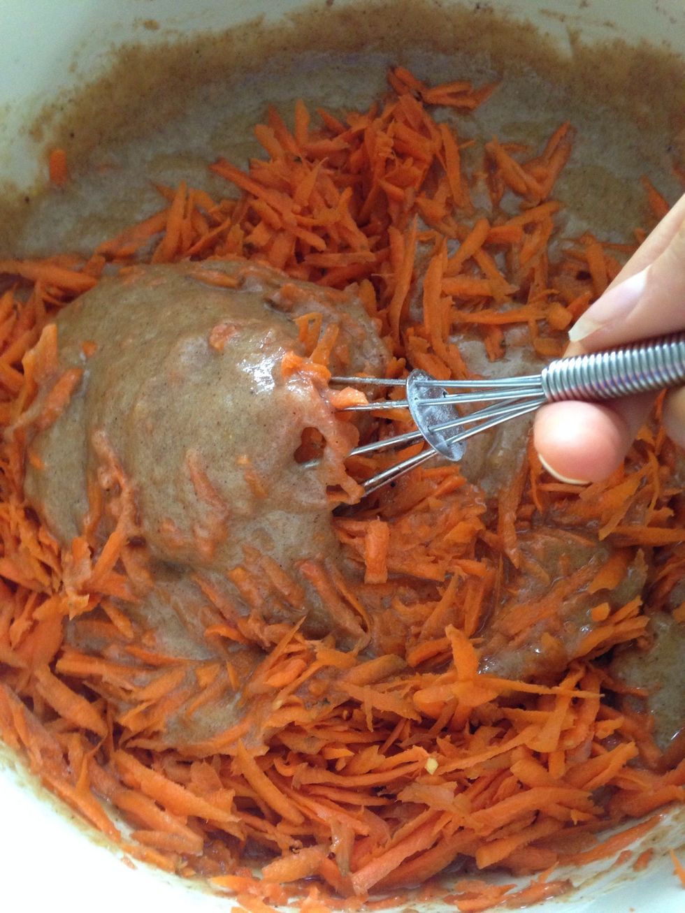 Stir the carrots in well!