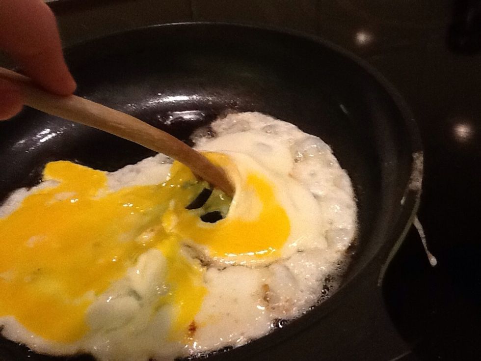 Stir the eggs to a nice consistent