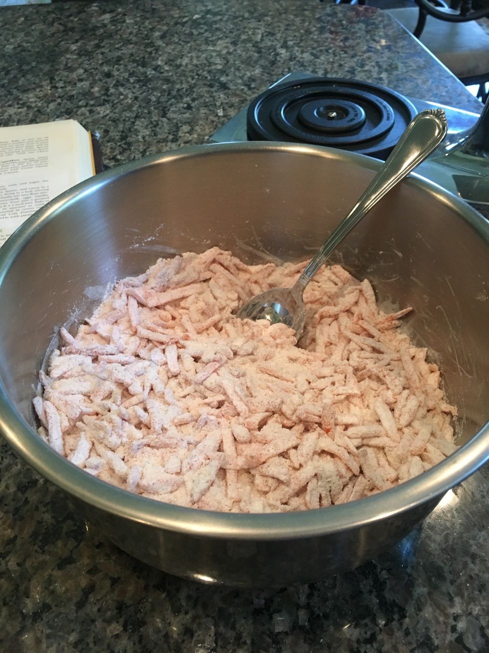 Stir the first 7 ingredients until they are mixed well. Do not expect the mixture to be smooth. At this step the mixture should still be clumpy.