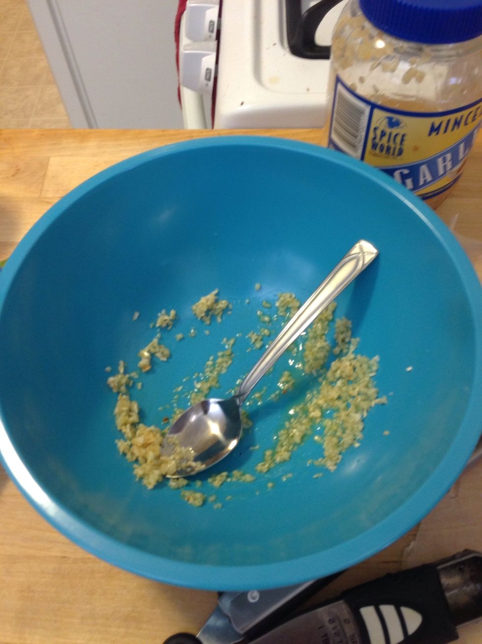 Stir the ingredients together.