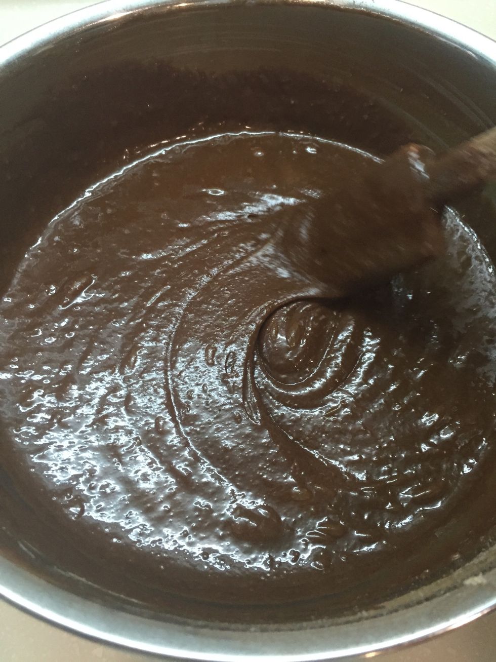 Stir the ingredients until all have incorporated.