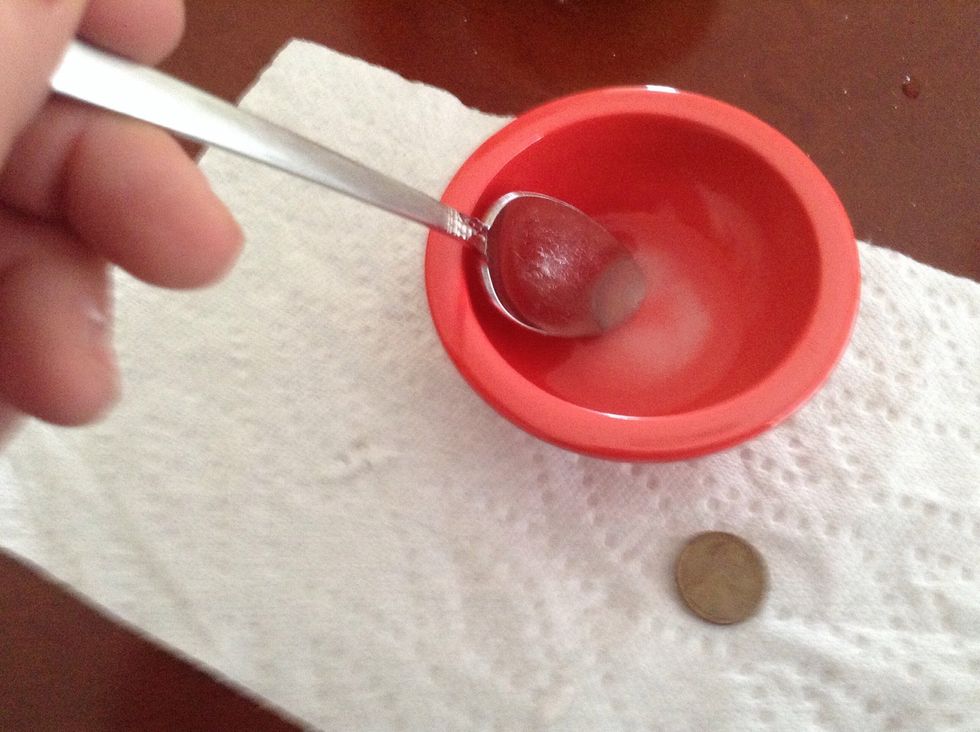 Stir the ingredients until the salt is dissolved