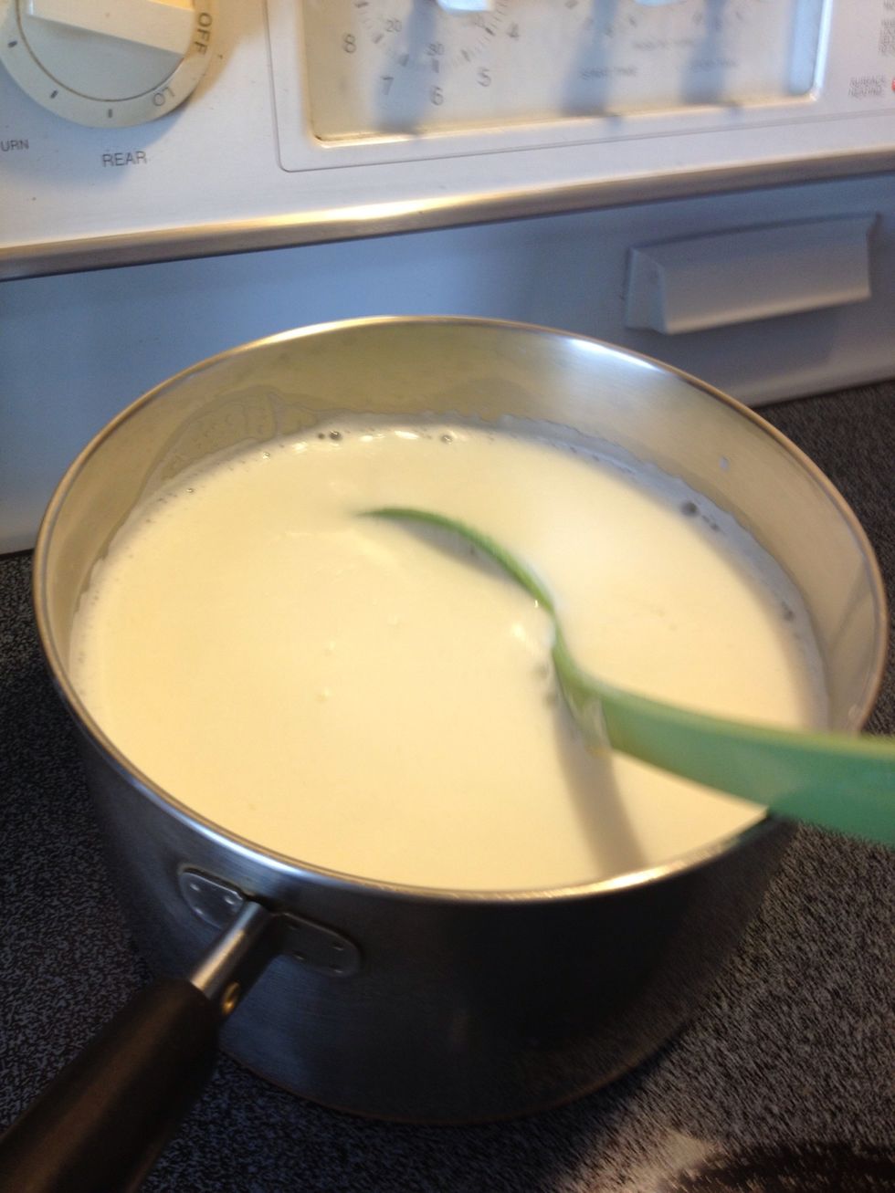 Stir the milk occasionally to prevent sticking at the bottom of the pan.