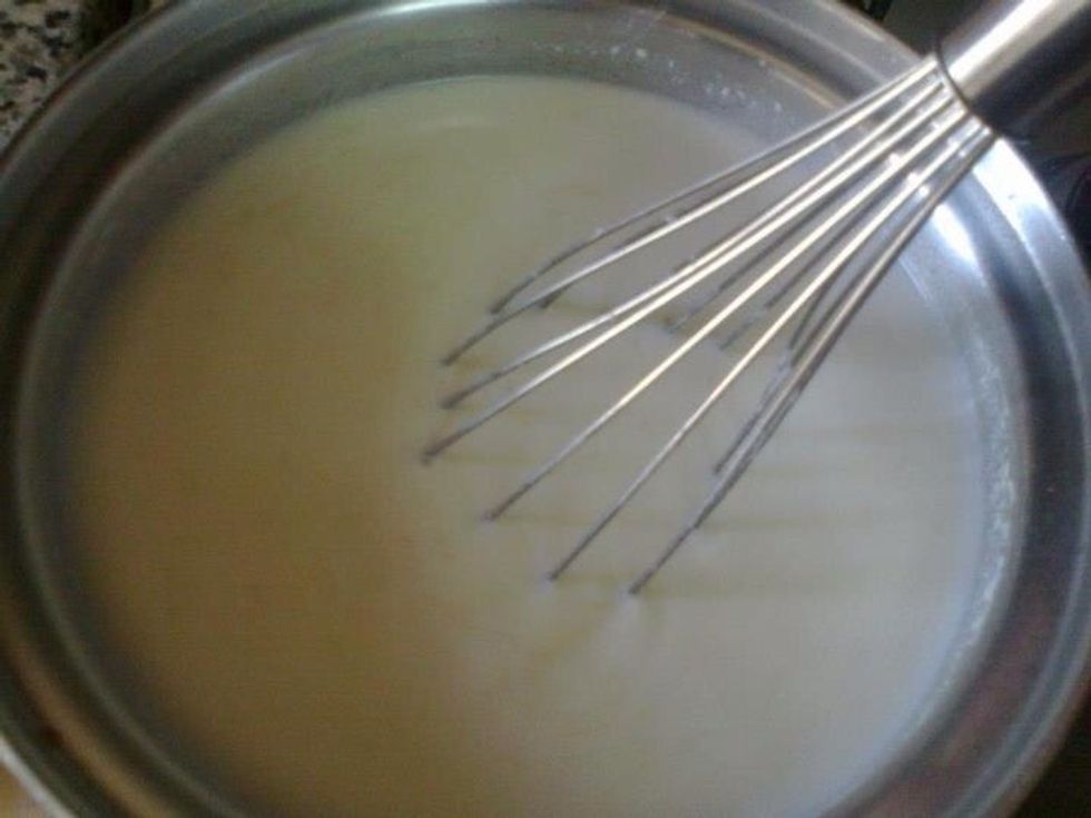 Stir the mixture constantly until it boils and becomes thick