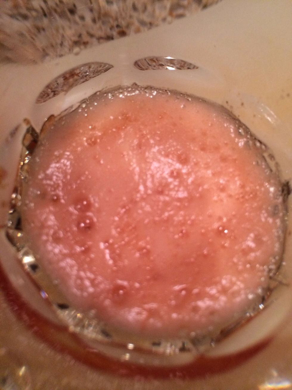 Stir the mixture, until the sugar is almost completely dissolved.