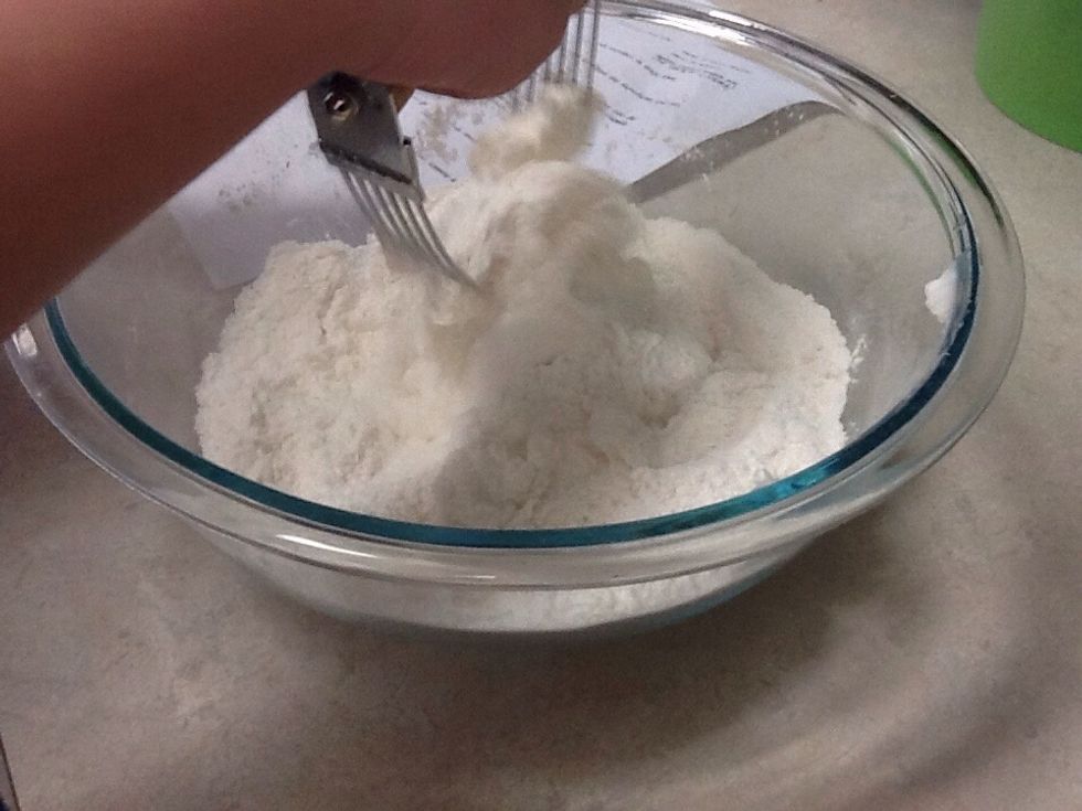Stir the shortening into the flour