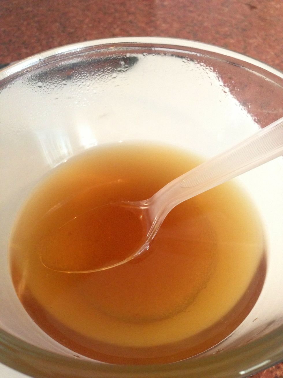 Stir the sugar and water until the sugar is completely dissolved.