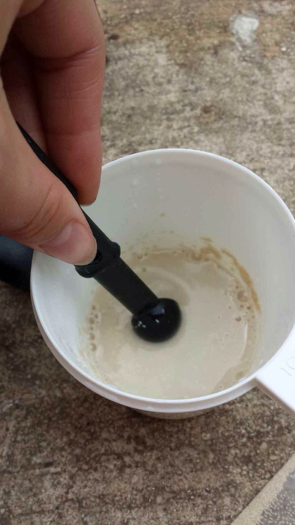 Stir the yeast until dissolved